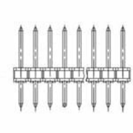 FCI Board Connector, 16 Contact(S), 1 Row(S), Male, Straight, 0.1 Inch Pitch, Solder Terminal, Locking,  75160-156-16LF